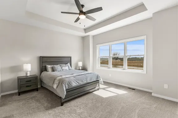 Primary bedroom in a Wild Oak Ranch home