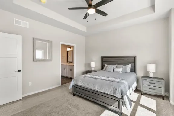 Primary suite windows and natural light