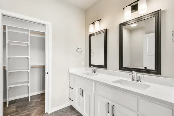 Primary bathroom in a Ranch home