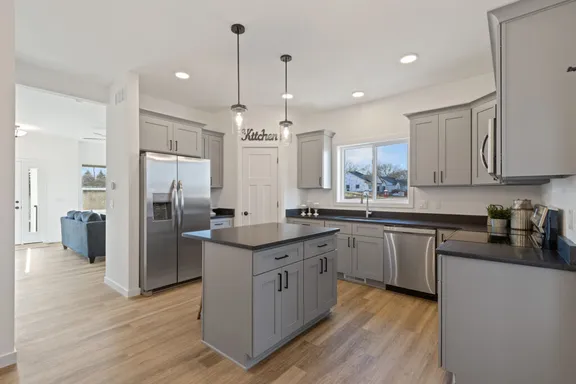 Completed townhouse interior finishes
