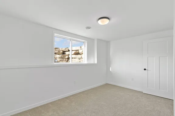 Natural light inside the Phase 1 model basement