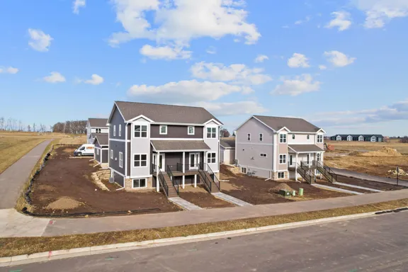 Phase 1 townhouse exterior viewed from the street