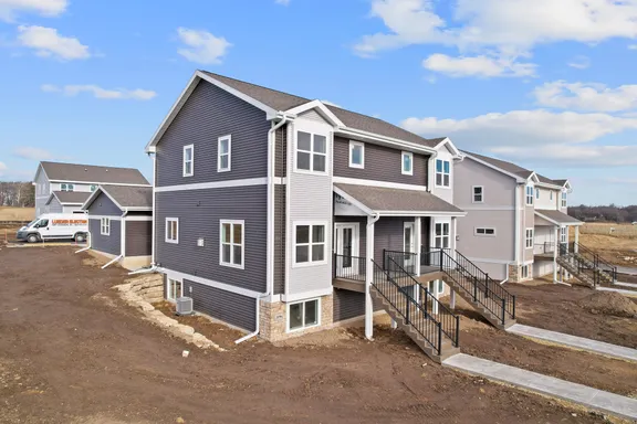 Completed Phase 1 townhouse exterior at Wild Oak