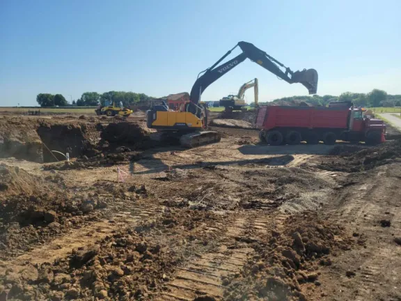 Excavation work for Buildings 4 and 5
