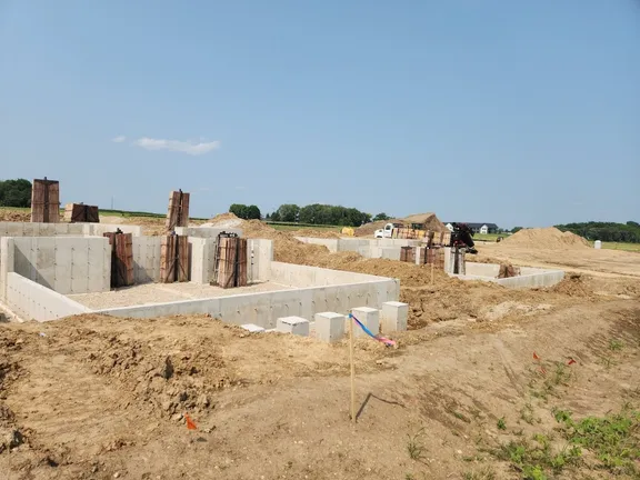 Completed foundation for Building 4