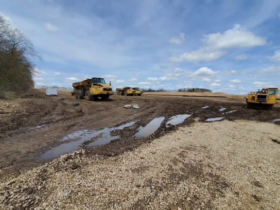 Land grading at the Wild Oak development site