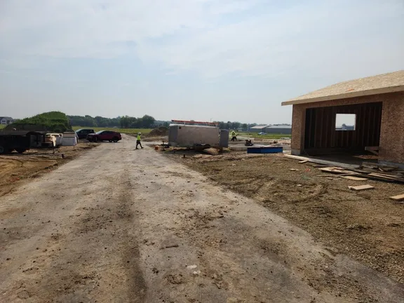 Phase 1 townhouse framing construction site