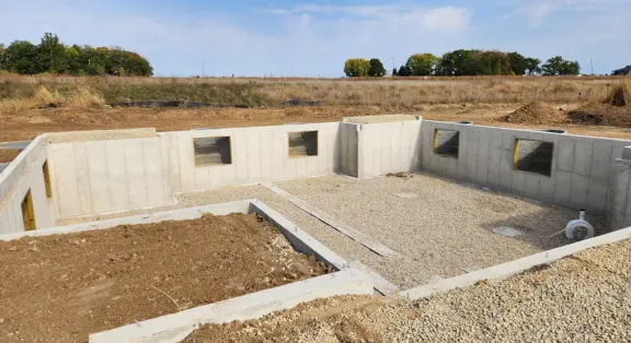 New Ranch home foundations at Wild Oak