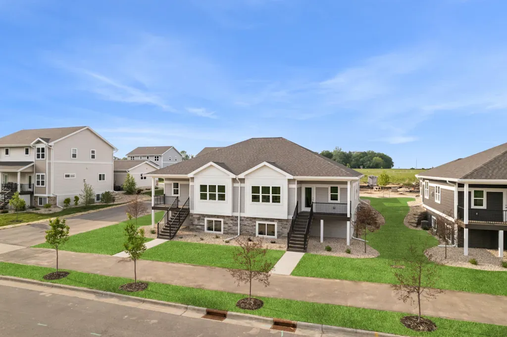 Virtual rendering of grass around a Wild Oak ranch building