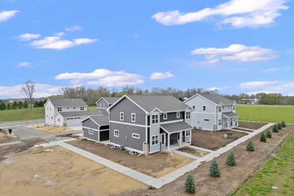 Wild Oak townhouse exterior and attached garage