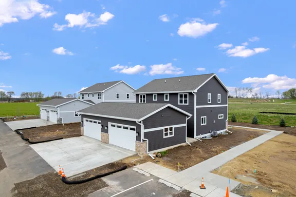 Completed Wild Oak townhouse exterior on Wild Goose Way